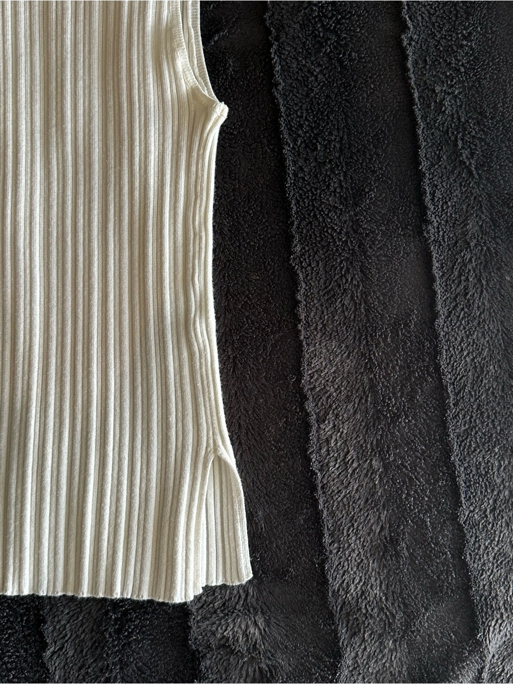 Dynamite Cream Ribbed Boat Neck Tank - Picture 3 of 5